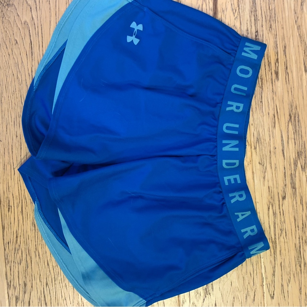 Under Armour Women's Two-Tone Blue Athletic Shorts